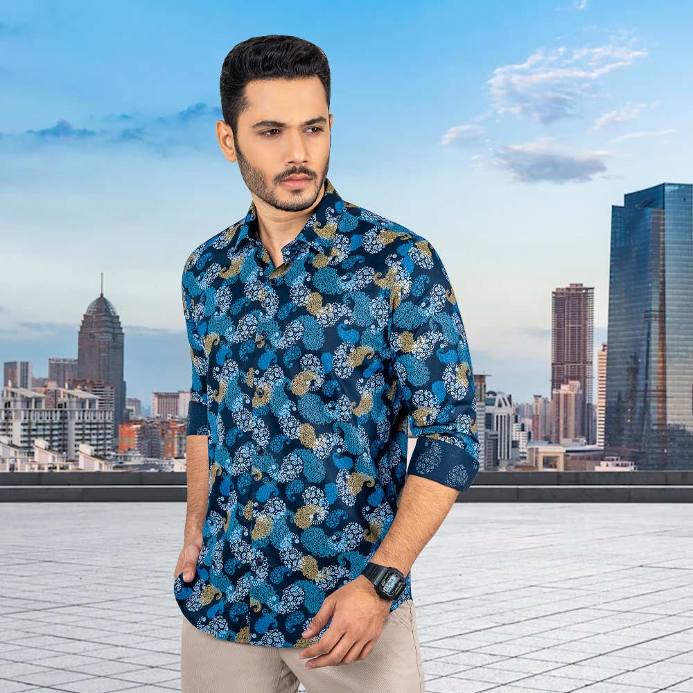 Printed Slim Fit Shirt by RICHMAN