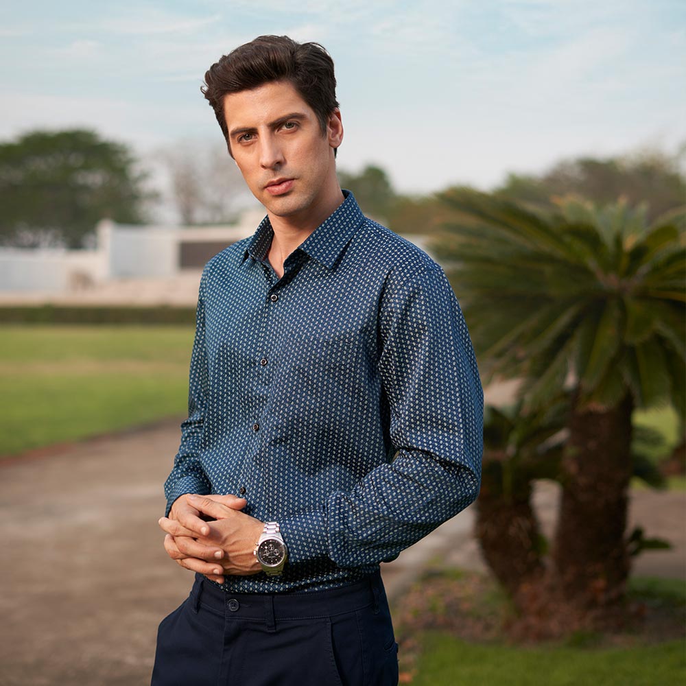 Blue Color Shirt by RICHMAN