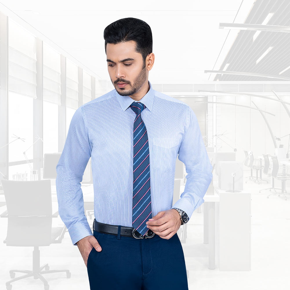 Striped White Shirt by RICHMAN