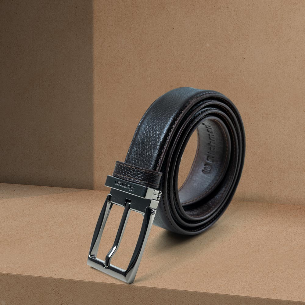 Premium Chocolate Leather Belt by RICHMAN