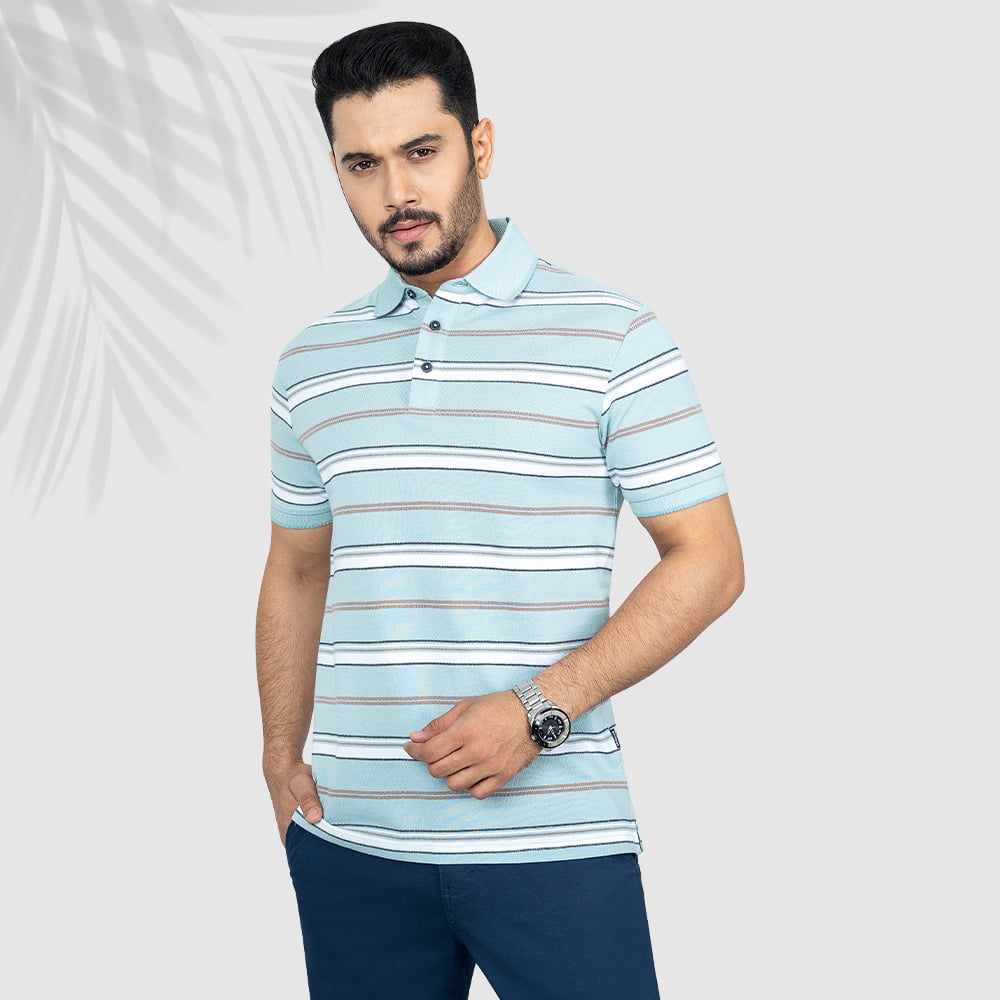 Premium Striped Polo by RICHMAN