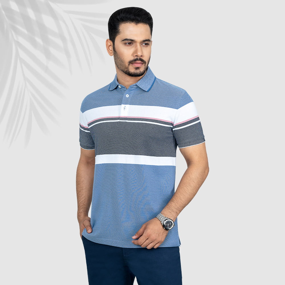 Premium Striped Polo by RICHMAN