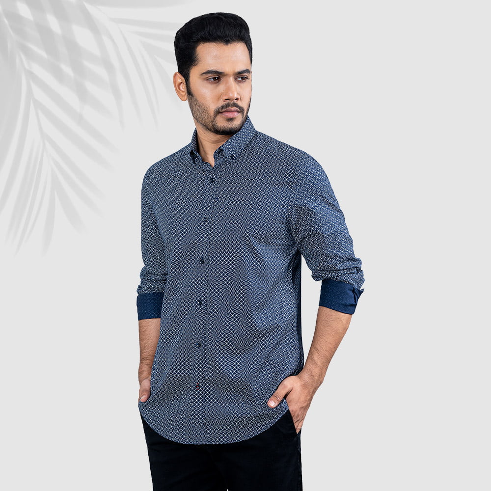 Ultra Slim Fit Printed Casual Shirt by RICHMAN
