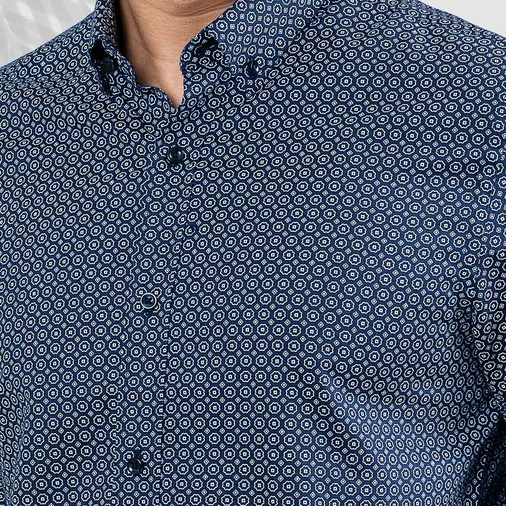 Ultra Slim Fit Printed Casual Shirt by RICHMAN