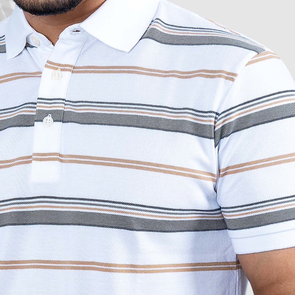 Classic Stripe Polo Shirt by RICHMAN