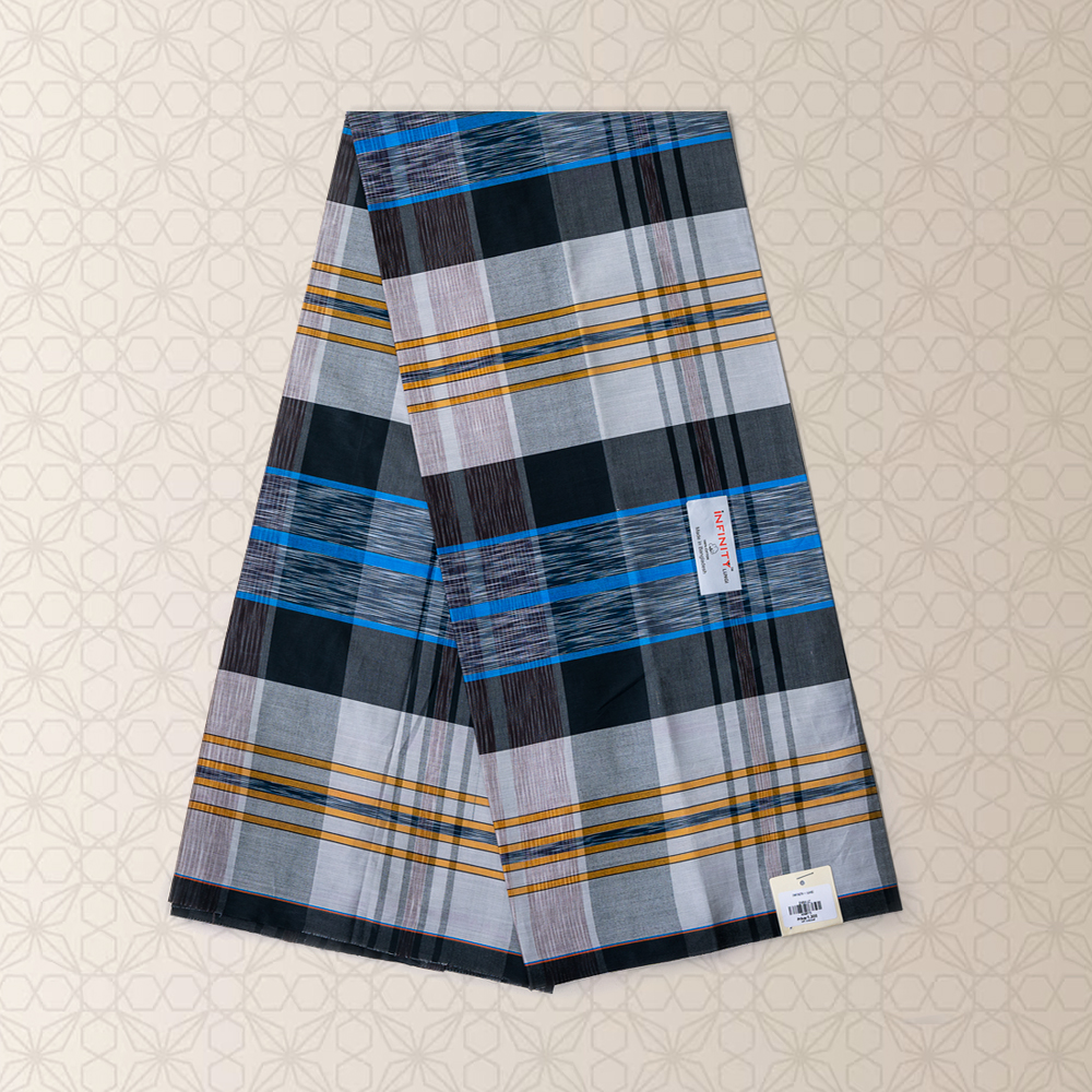 Premium Blue Striped Cotton Lungi