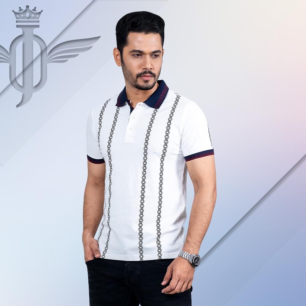 Printed Polo Shirt by OXYGEN