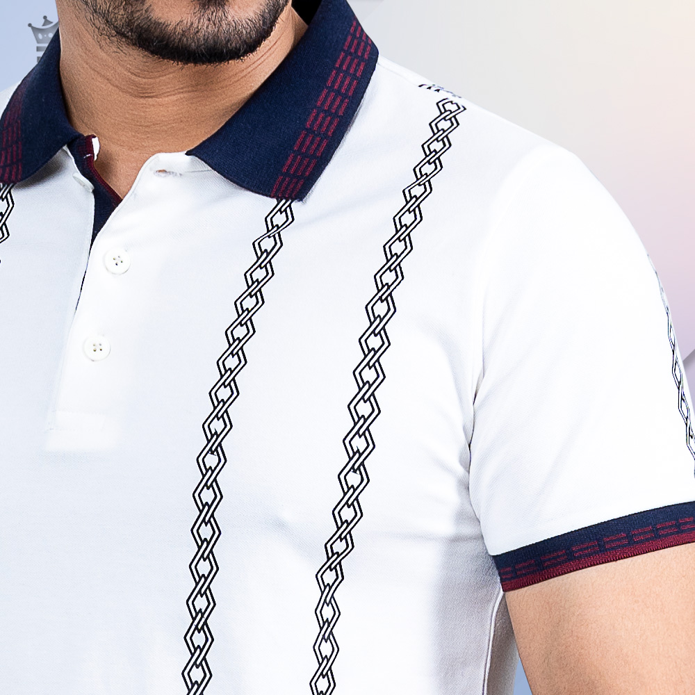 Printed Polo Shirt by OXYGEN