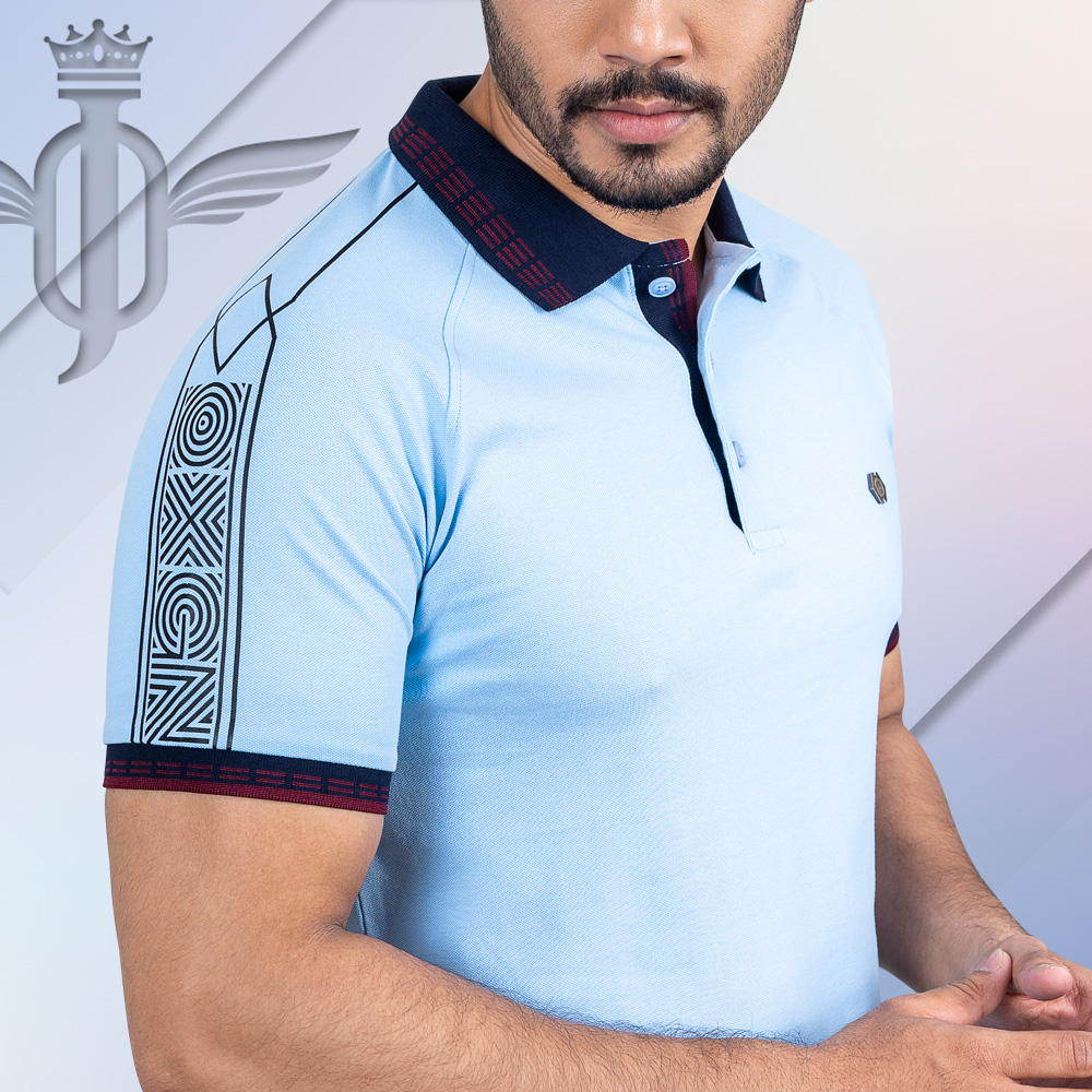 Printed Polo Shirt by OXYGEN