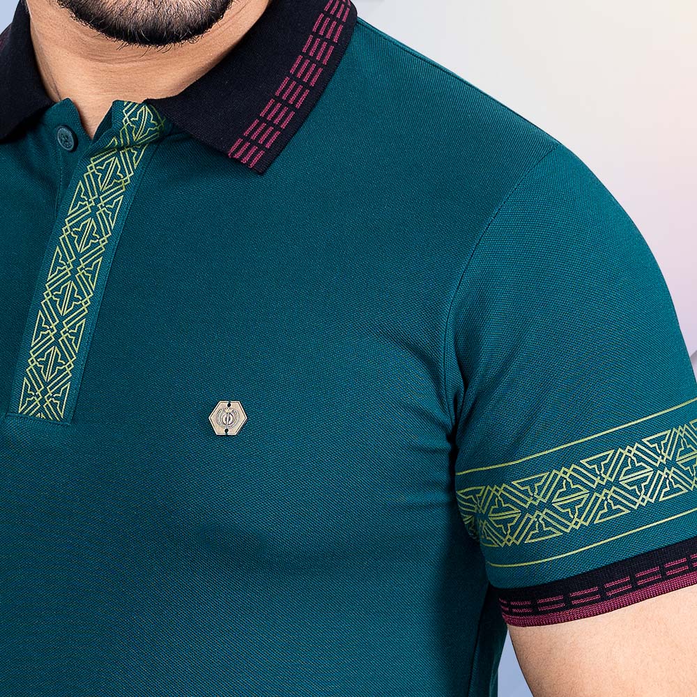 Printed Polo Shirt by OXYGEN
