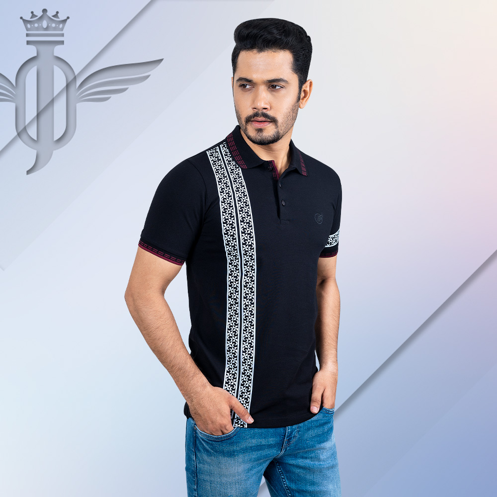 Printed Polo Shirt by OXYGEN