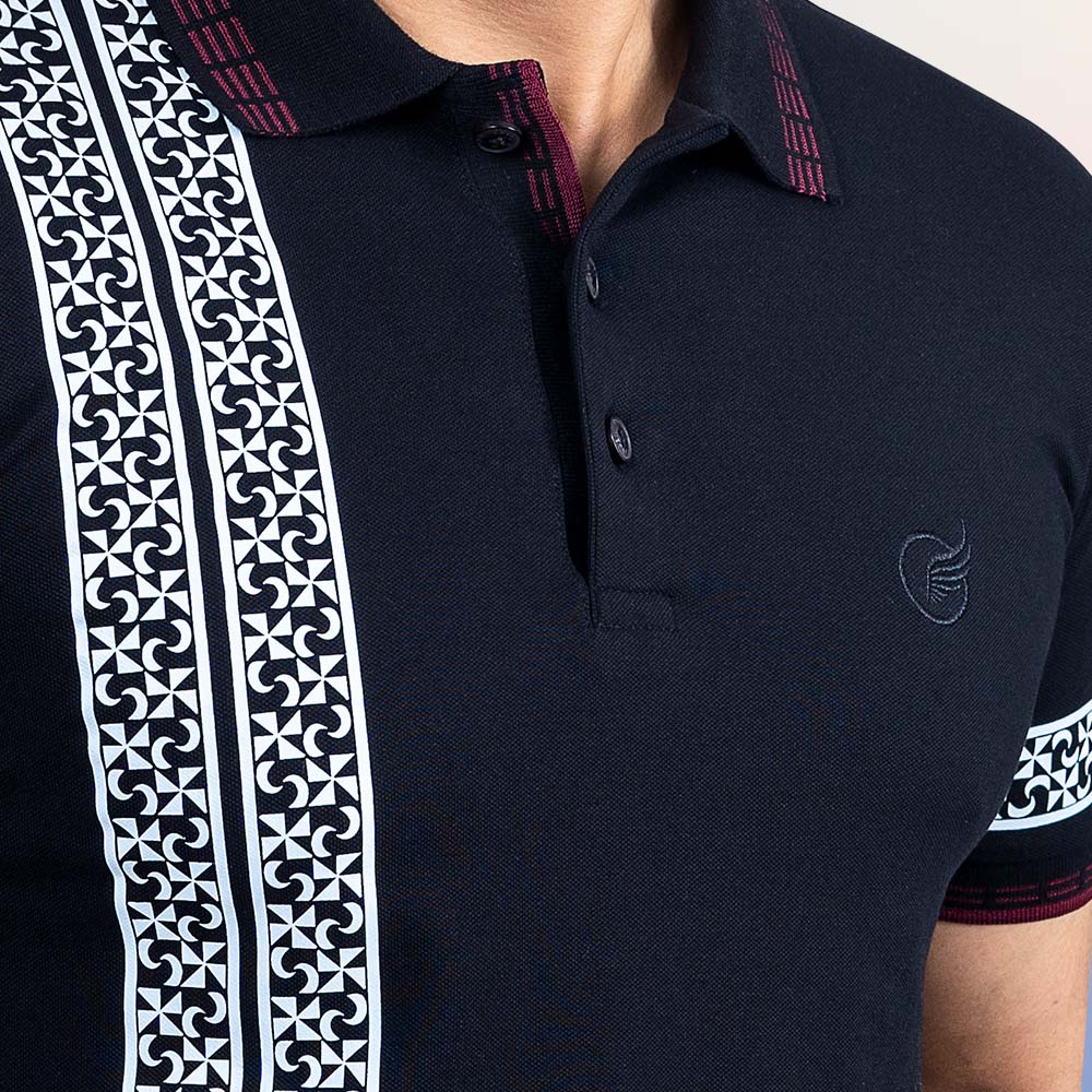 Printed Polo Shirt by OXYGEN