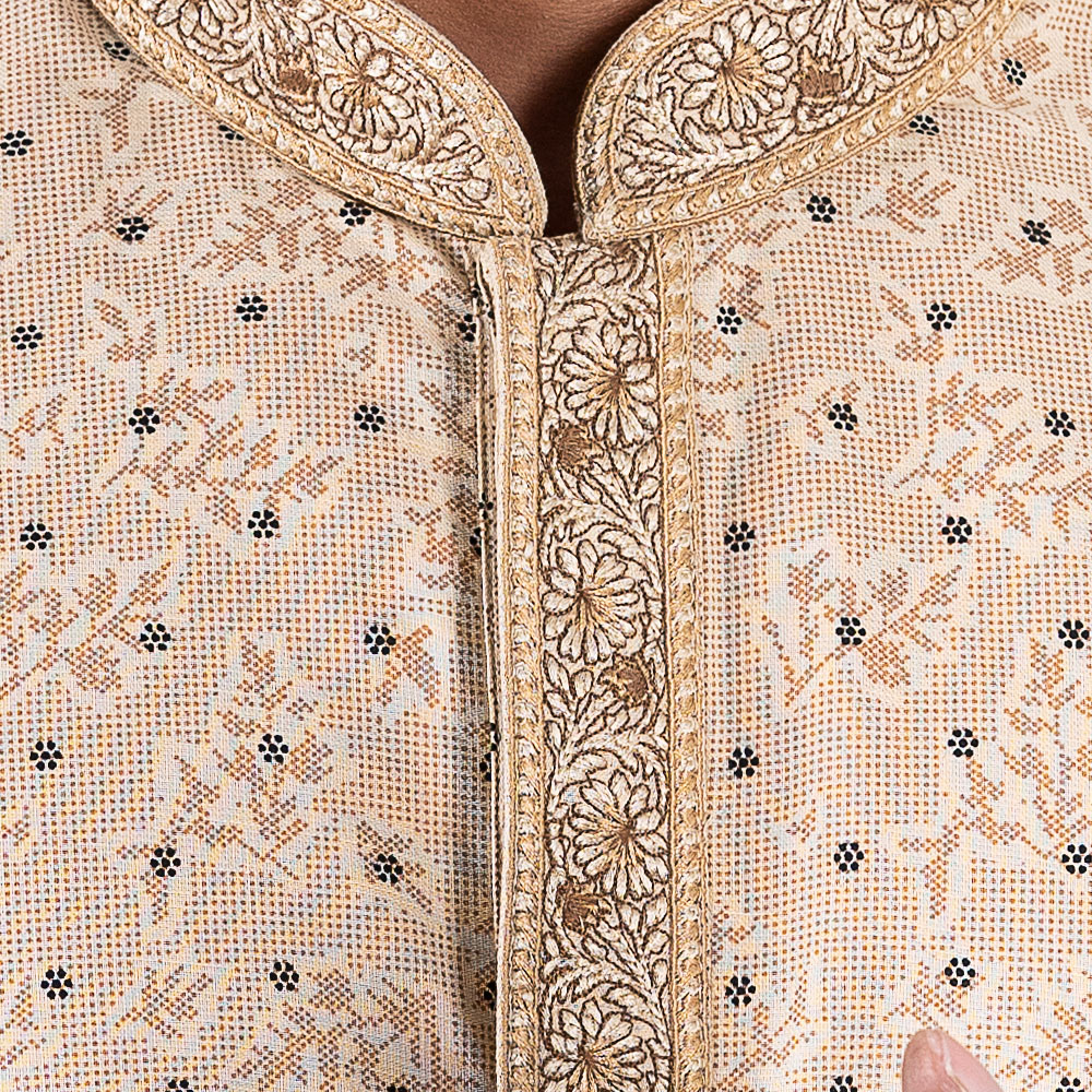 Classic Brown Color Regular Fit Panjabi by LUBNAN