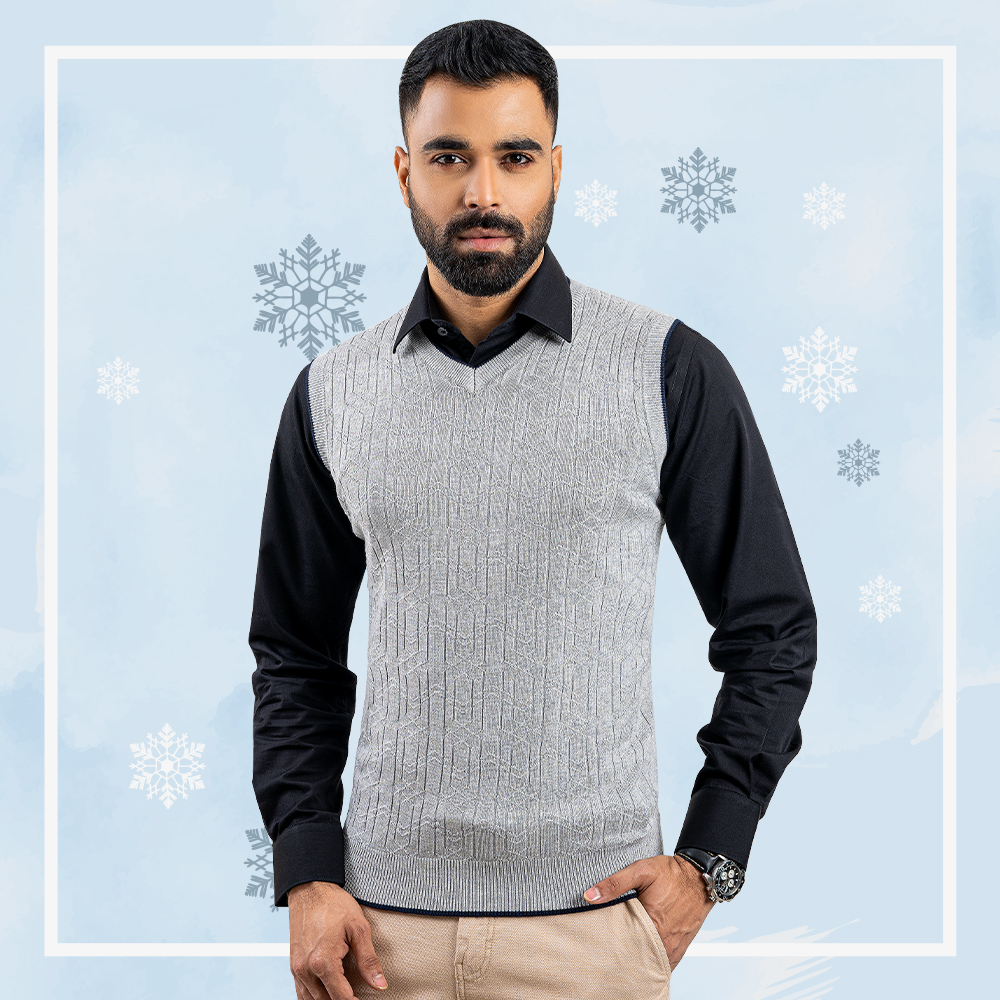 Men's Grey Color Magy Sweater by Richman