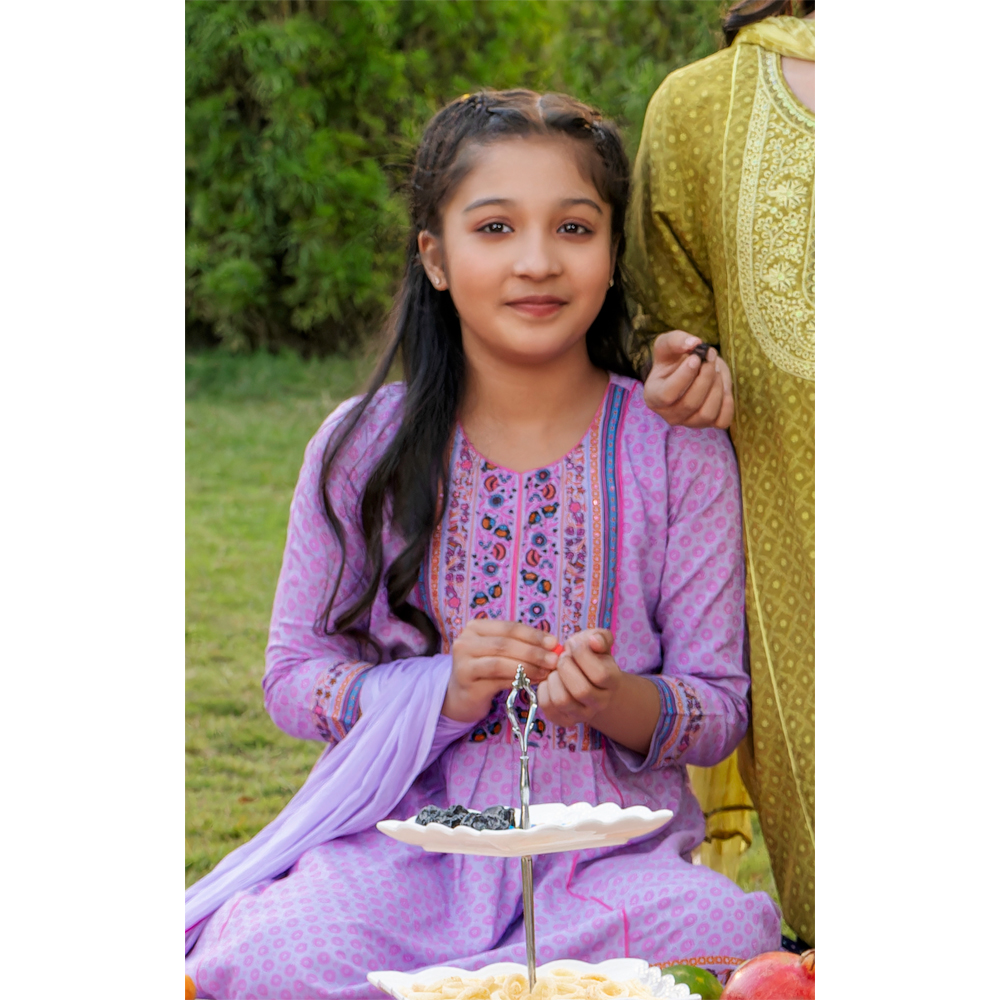 iNFINITY Girls Purple Color Salwar Kameez