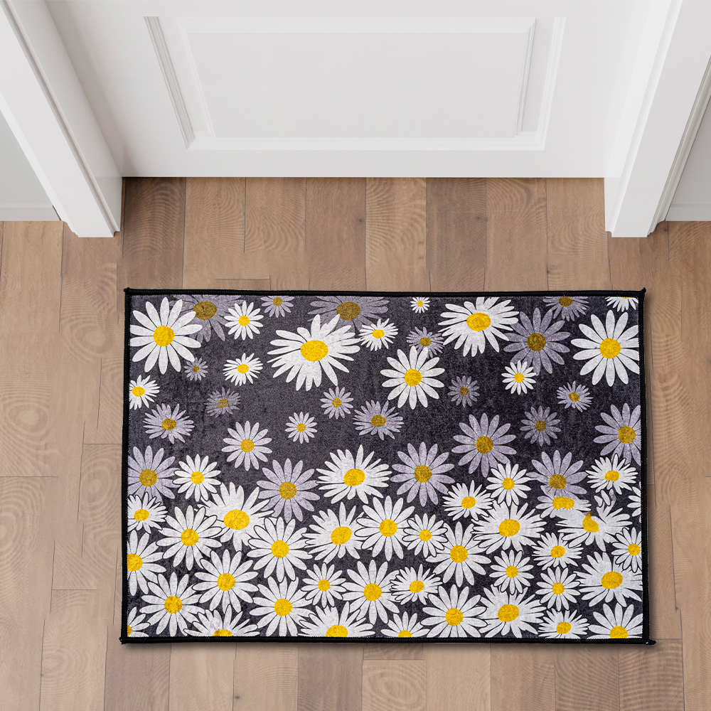 Flower Printed Door Mat