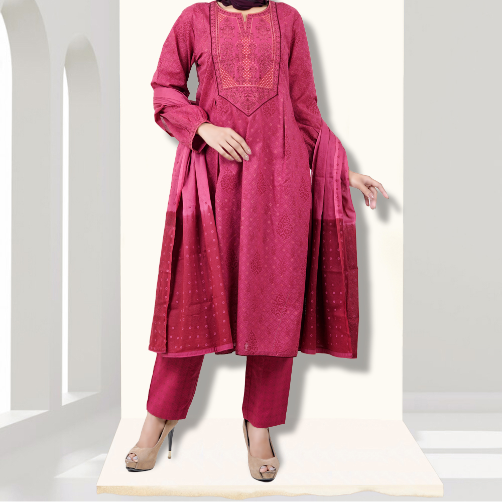 Premium Pink Colour Kameez by MUSLIN