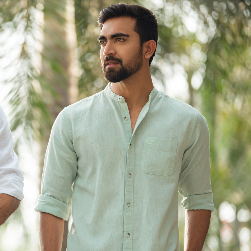 RICHMAN Light Paste Color Full Sleeve Casual Shirt