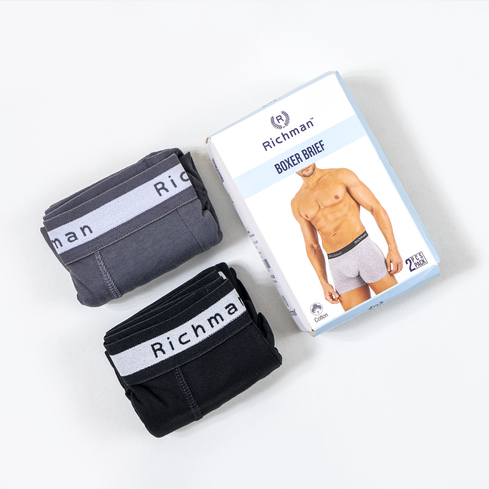 Men's 2 Pack Cotton Boxers by RICHMAN