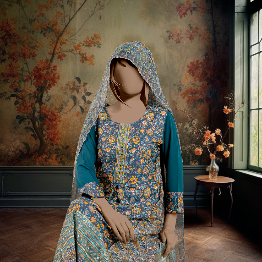 Premium Light Green Color Salwar Kameez by Muslin