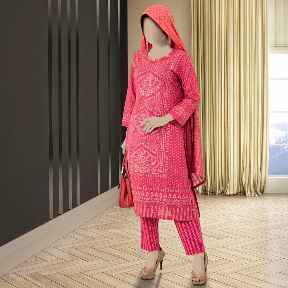 Premium Pink Color Salwar Kameez by Muslin