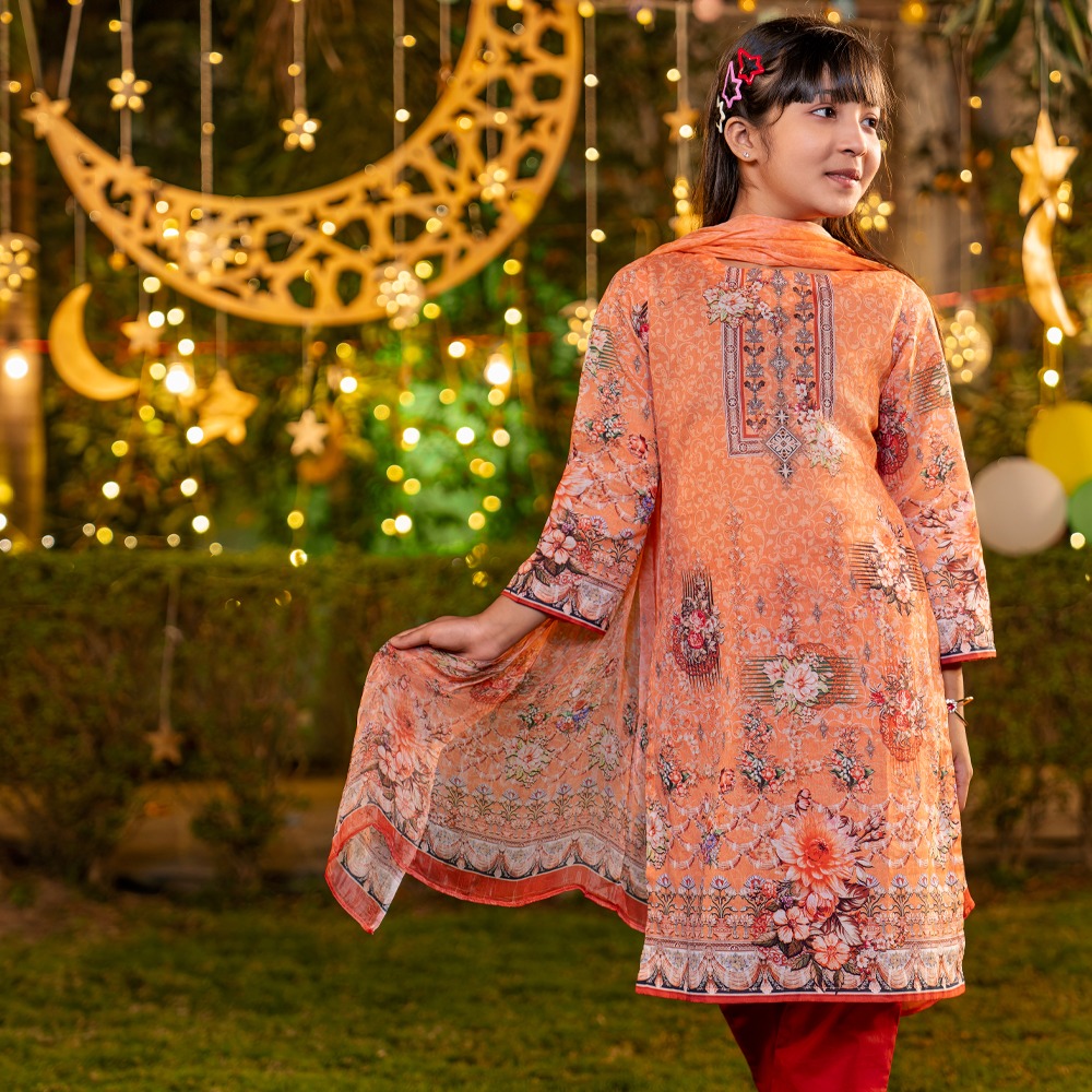 iNFINITY Girls Pink Color Salwar Kameez