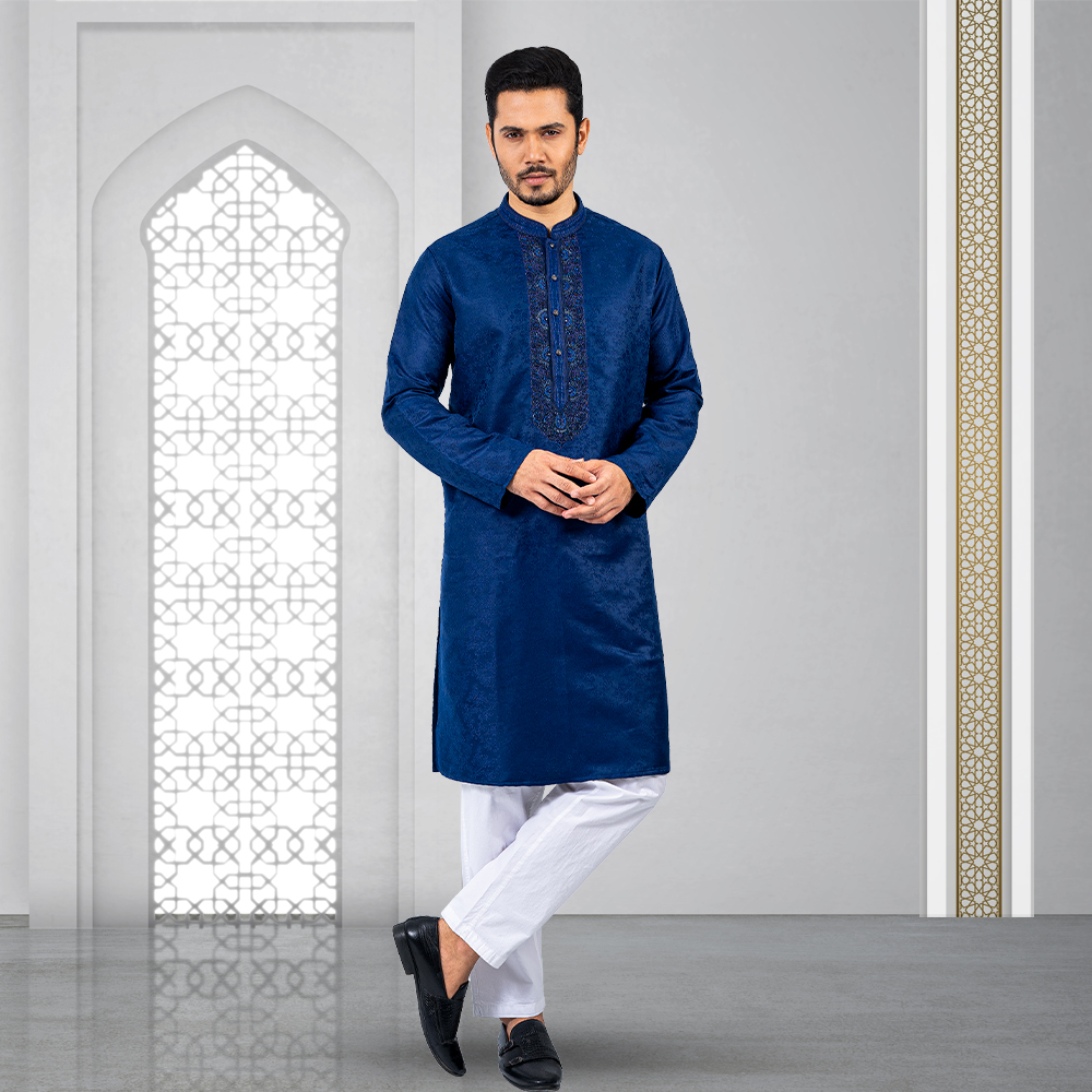 Premium Blue Panjabi by LUBNAN