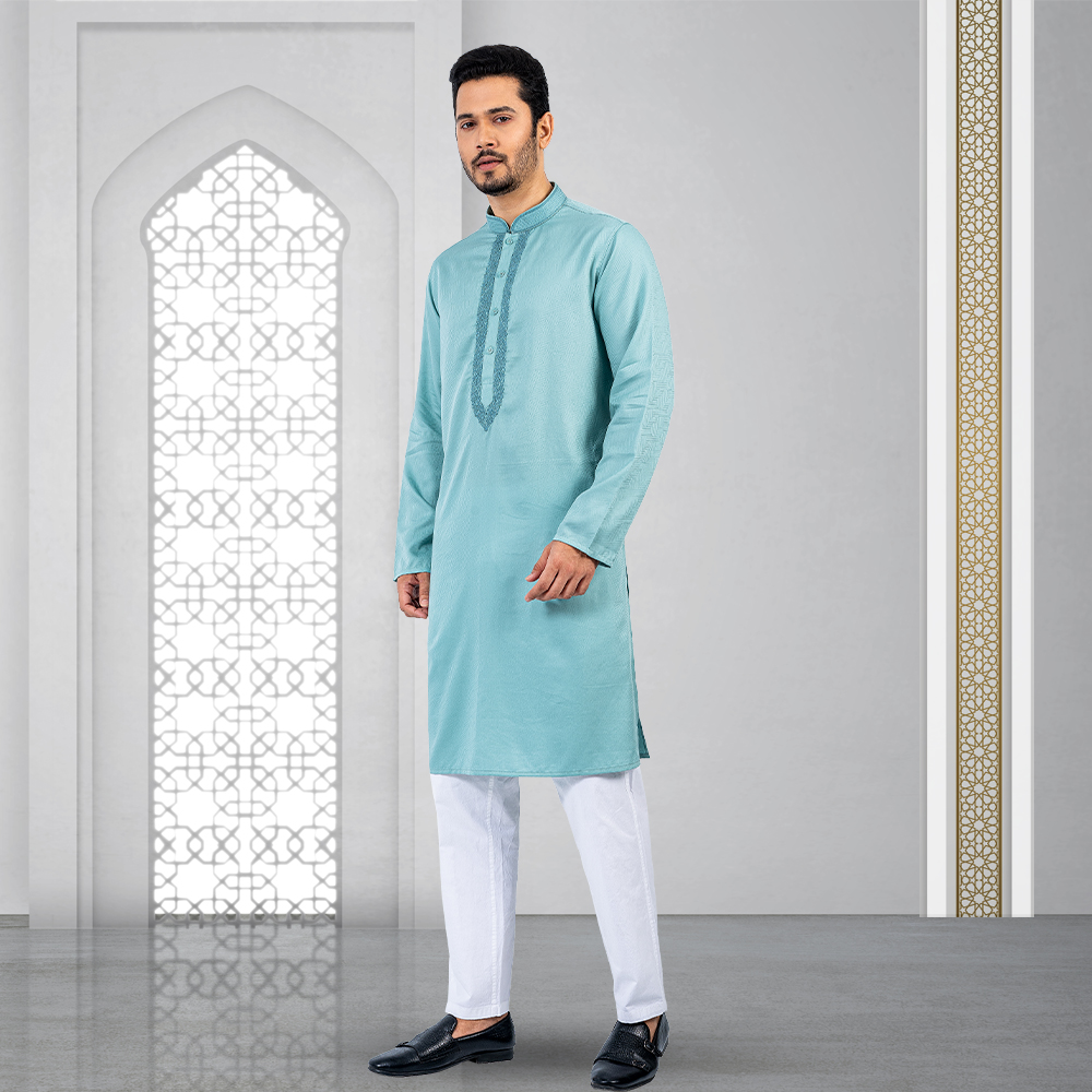 Lubnan Men's Regular Fit Pastel Color Panjabi