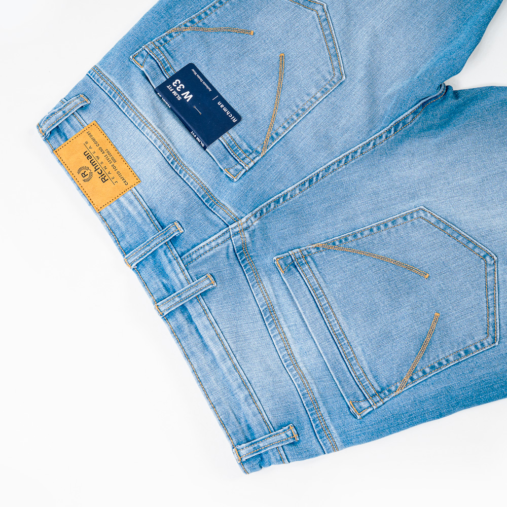 Richman Men's Light Indigo Color Denim Pant