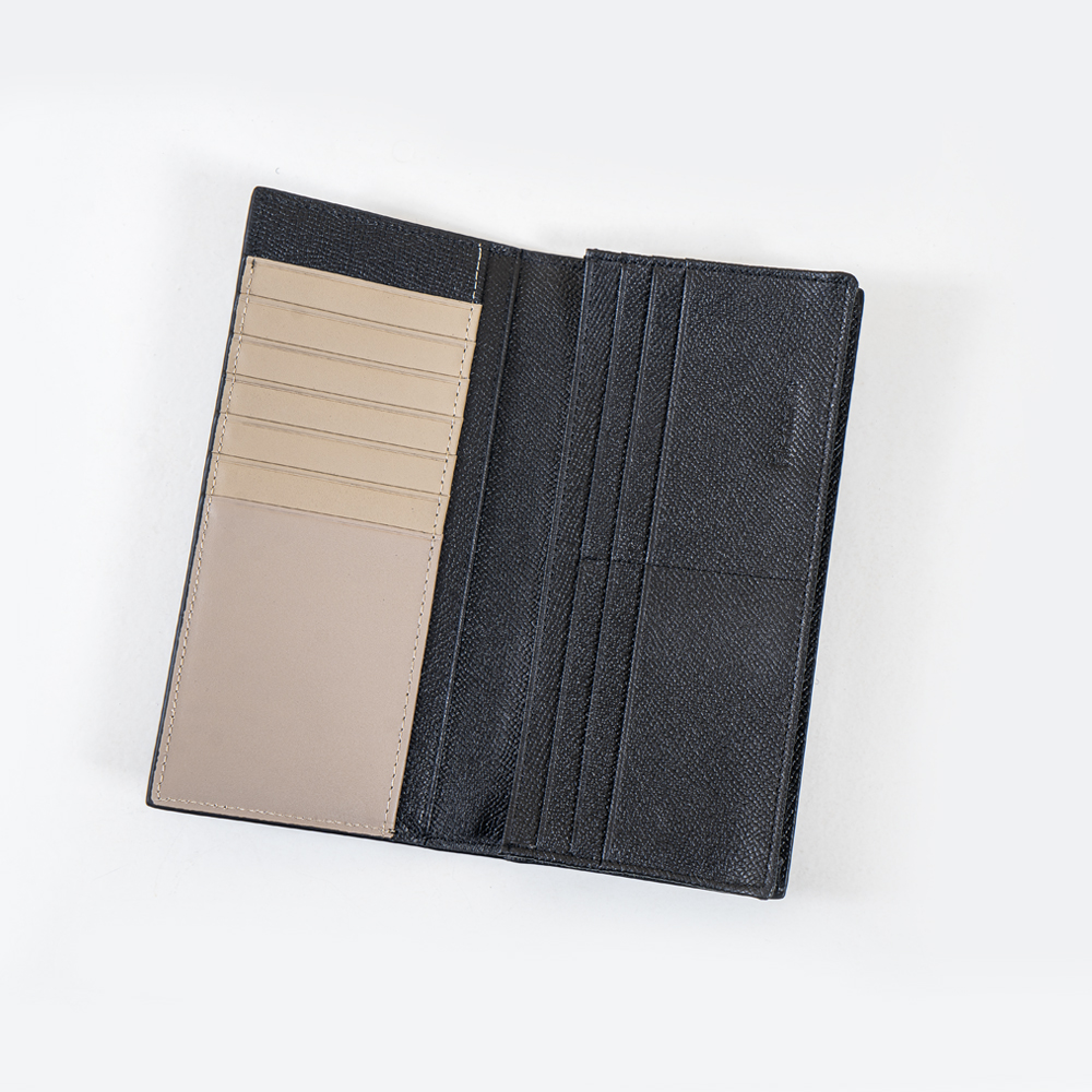 RICHMAN Premium Black Leather Long Wallet