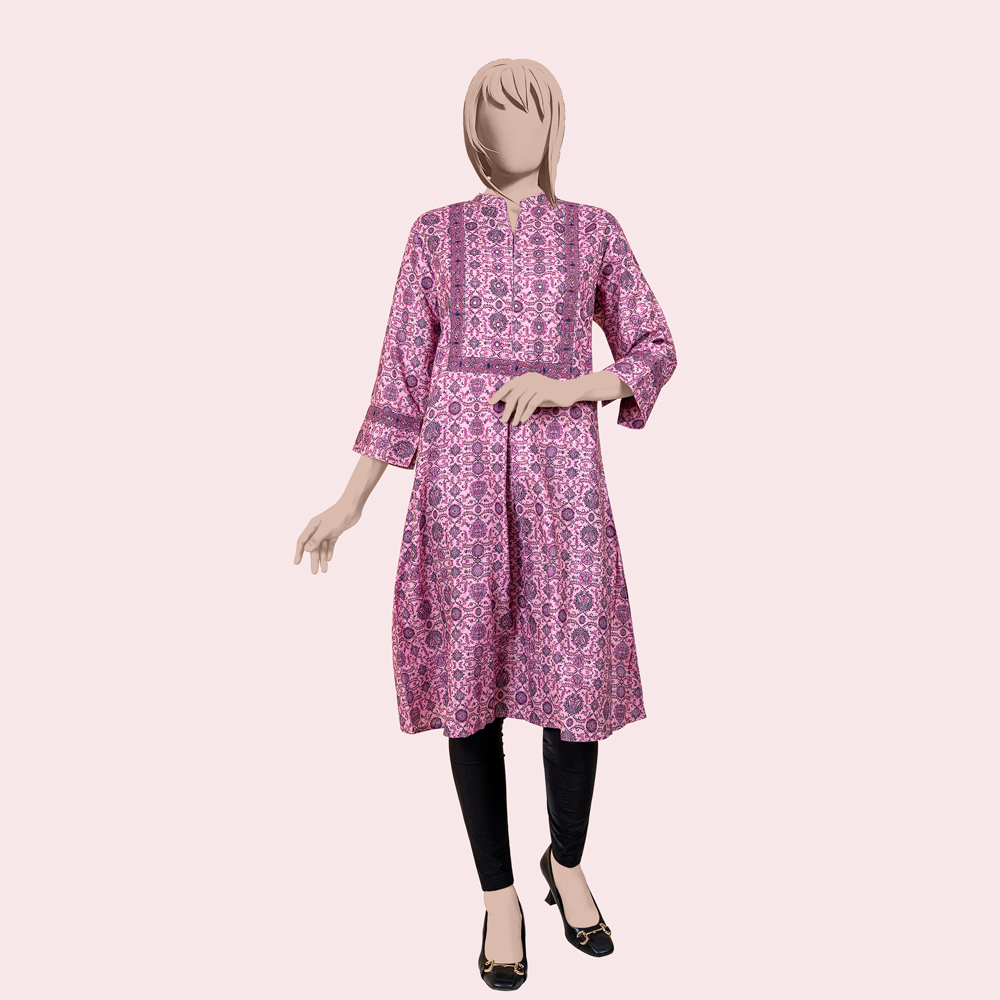 Women’s Contrasted Single Kameez by Muslin