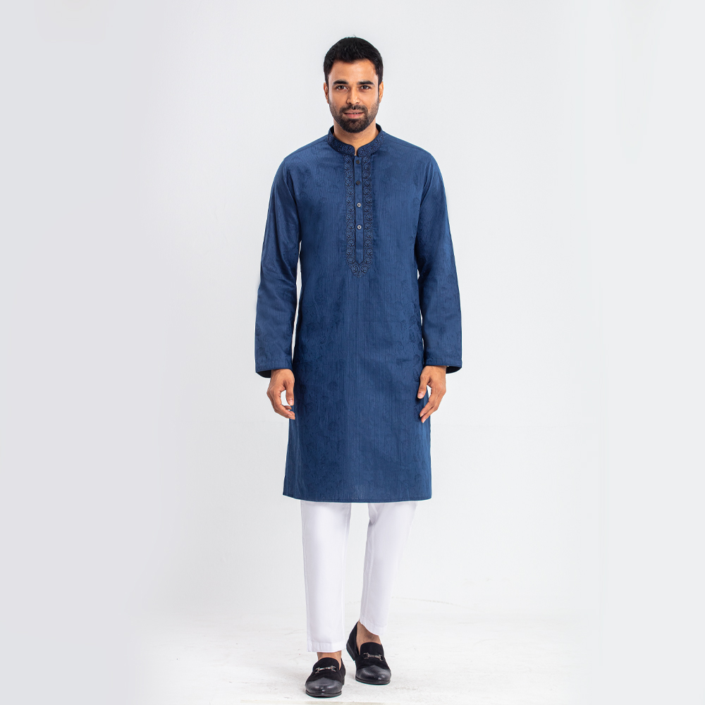 Lubnan Men's Regular Blue Color Panjabi