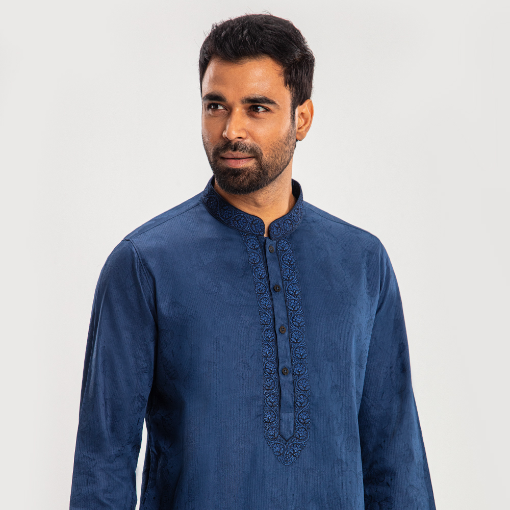 Lubnan Men's Regular Blue Color Panjabi