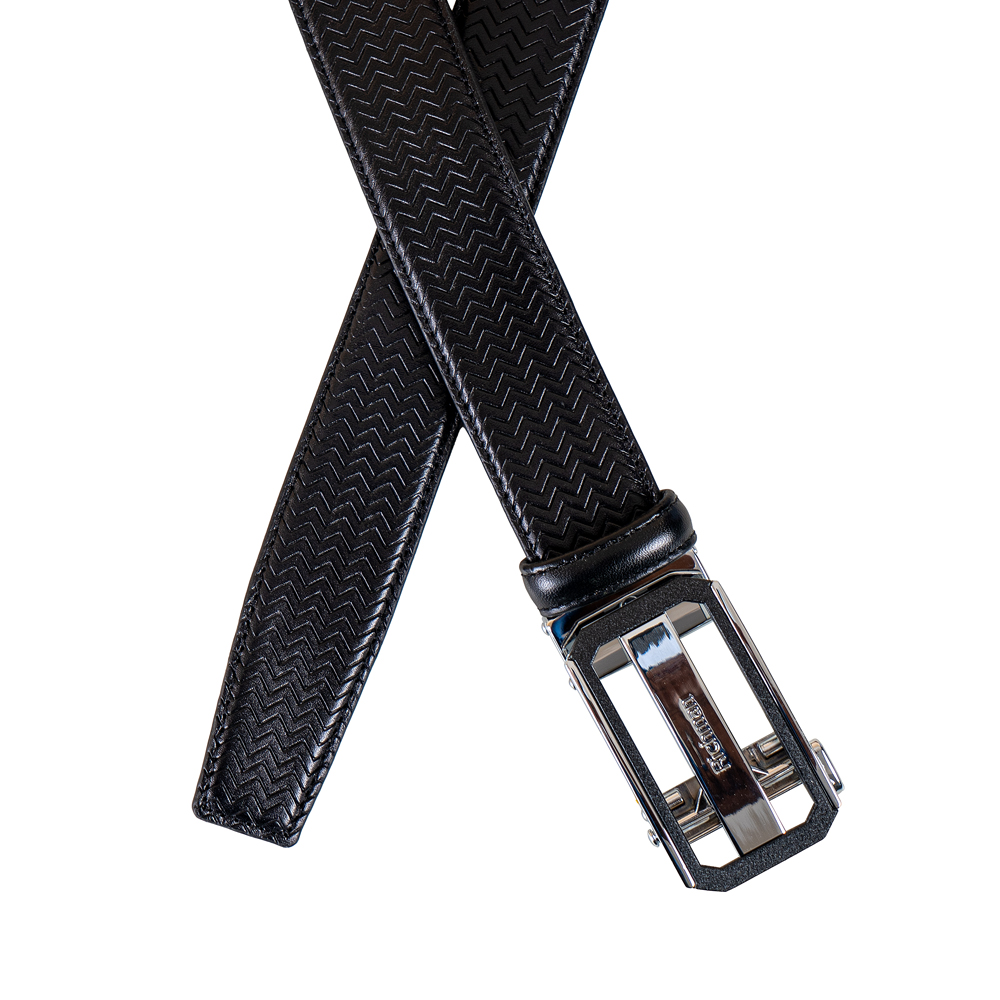 Premium Black Color Leather Belt by Richman